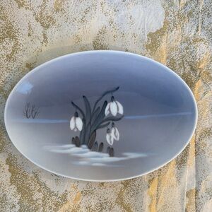Royal Copenhagen Blue and White Floral Oval Plate